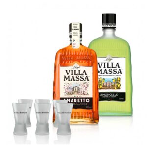 Pack Limoncello y Amaretto Villa Massa + Copas