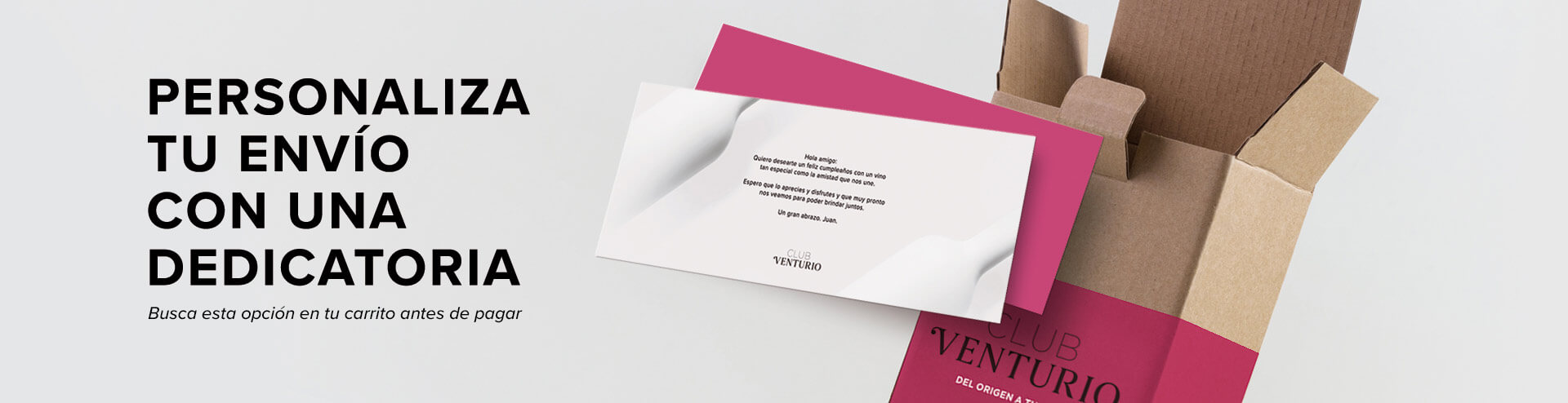 Personaliza tu envío con una dedicatoria
